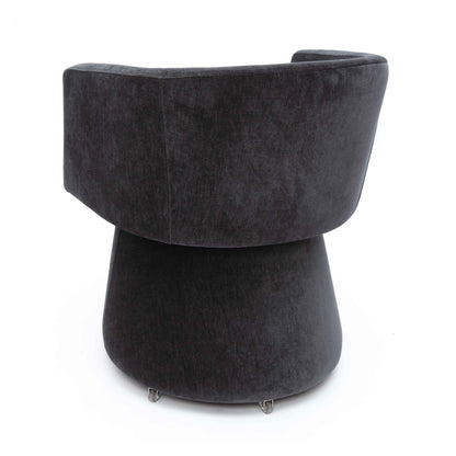 Kristen Upcycled Contract-Grade Chenille Rolling Desk Chair