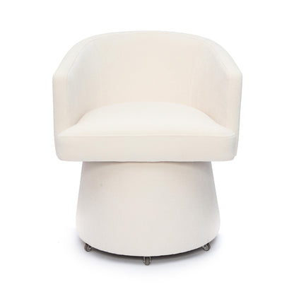Kristen Upcycled Contract-Grade Chenille Rolling Desk Chair