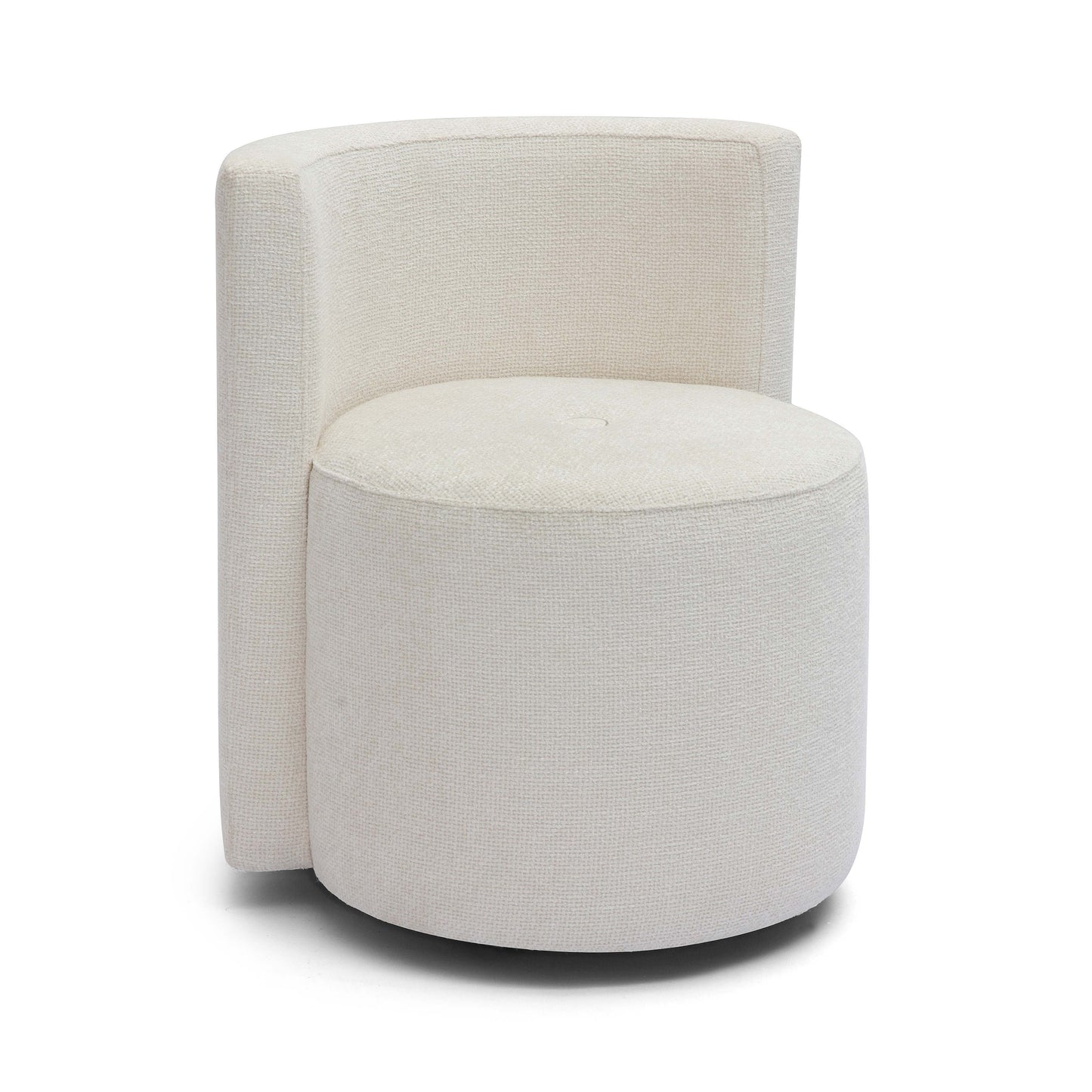 Alyssa Cream Performance Chenille Rolling Desk Chair - Default Variant