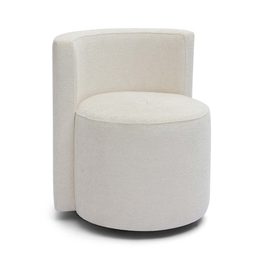 Alyssa Cream Performance Chenille Rolling Desk Chair - Default Variant