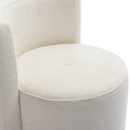Alyssa Cream Performance Chenille Rolling Desk Chair