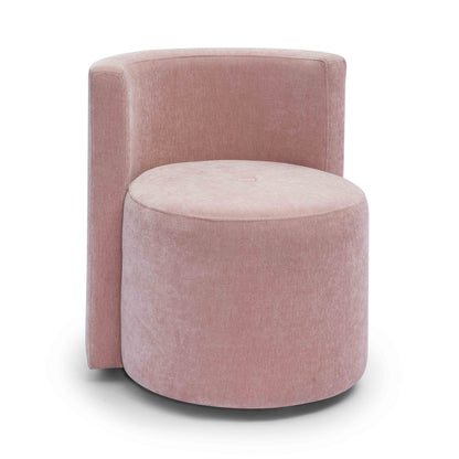 Alyssa Upcycled Performance Velvet Rolling Desk Chair - Pink