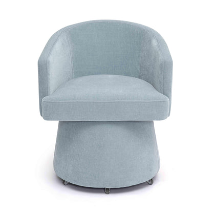 Kristen Upcycled Contract-Grade Chenille Rolling Desk Chair