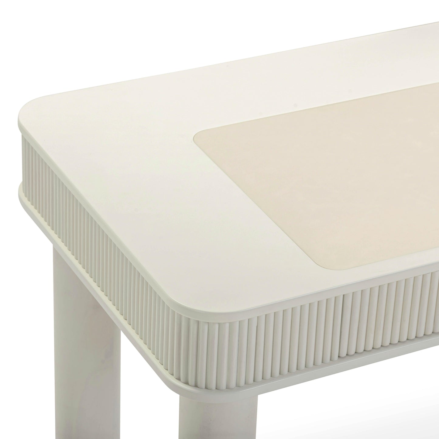 Sarah 55" Cream 2-Drawer Executive Work Desk