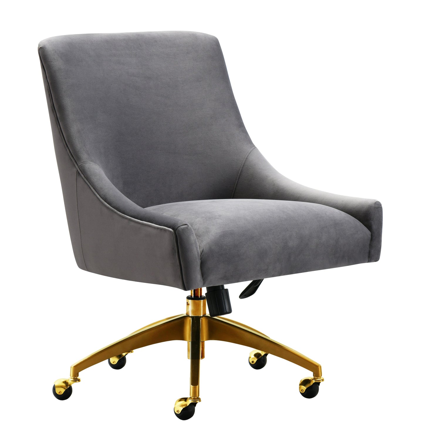 Beatrix Performance Velvet Office Swivel Chair - Grey