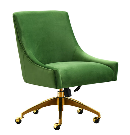 Beatrix Performance Velvet Office Swivel Chair - Green