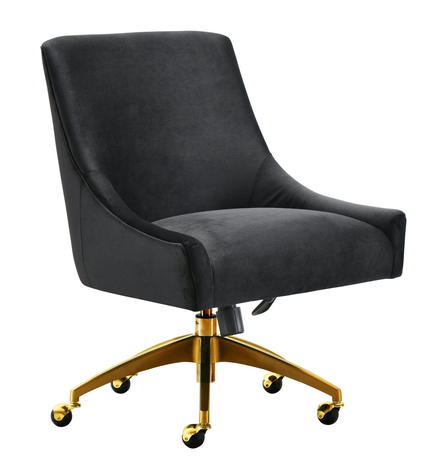 Beatrix Performance Velvet Office Swivel Chair - Black