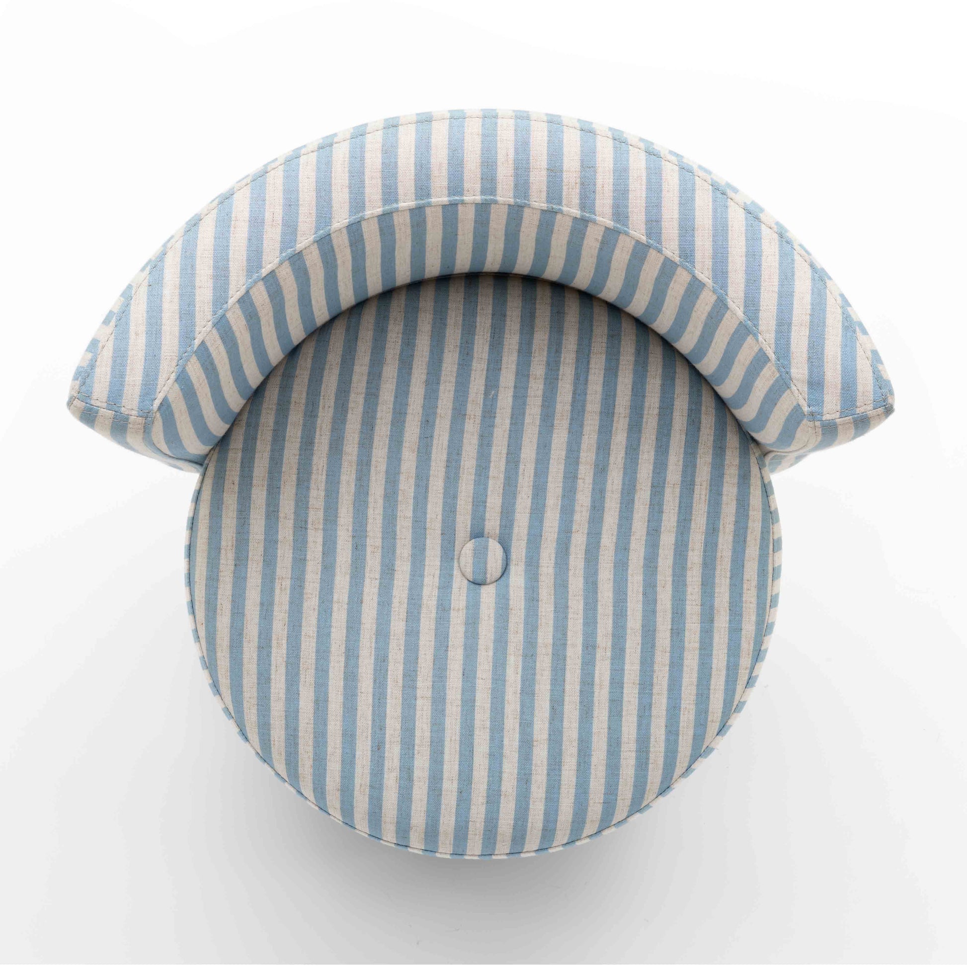 Alyssa Striped Performance Linen Rolling Desk Chair