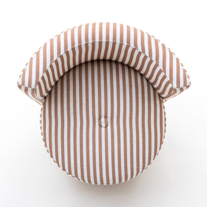 Alyssa Striped Performance Linen Rolling Desk Chair