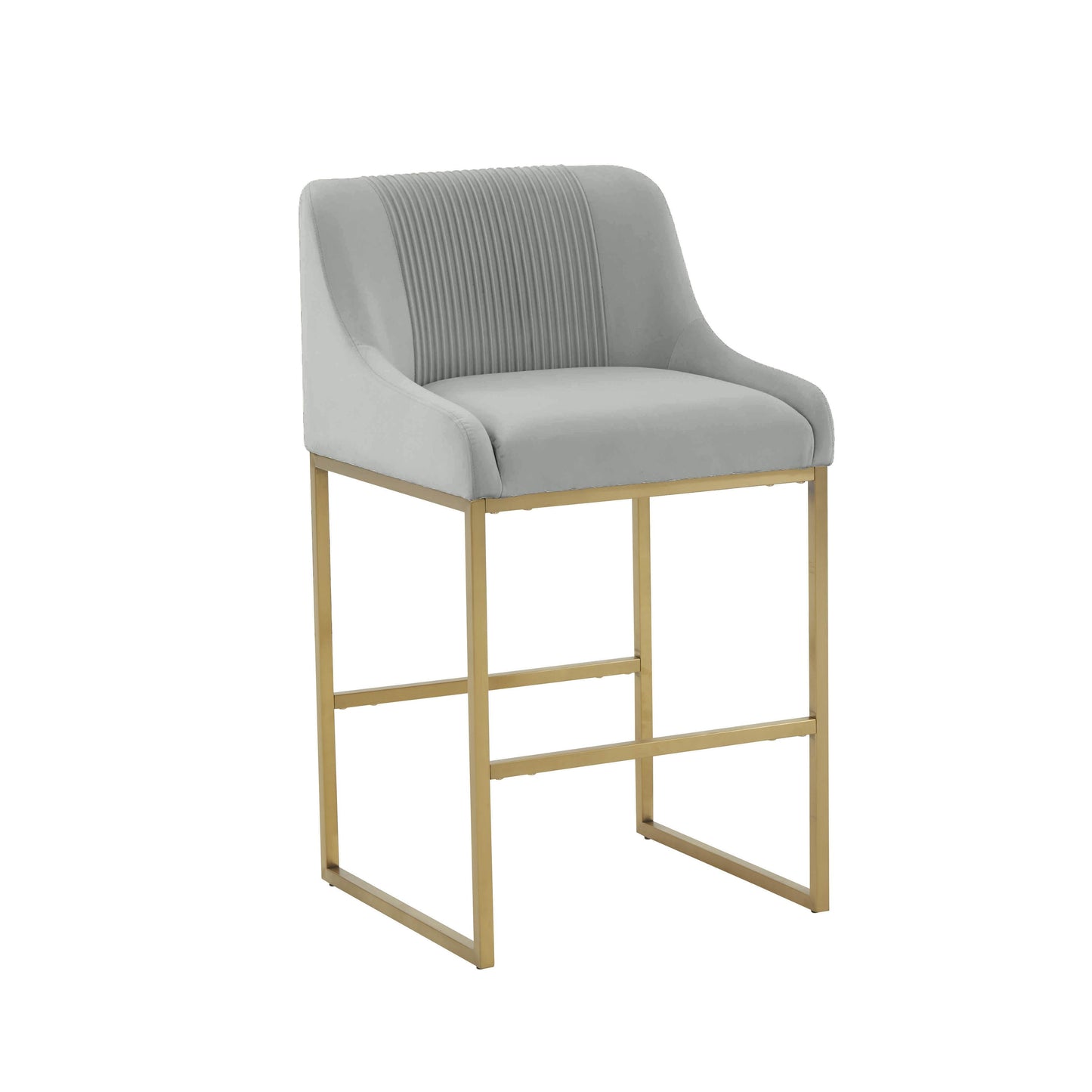 Lisa Pleated Performance Velvet Counter Stool by Inspire Me! Home Decor