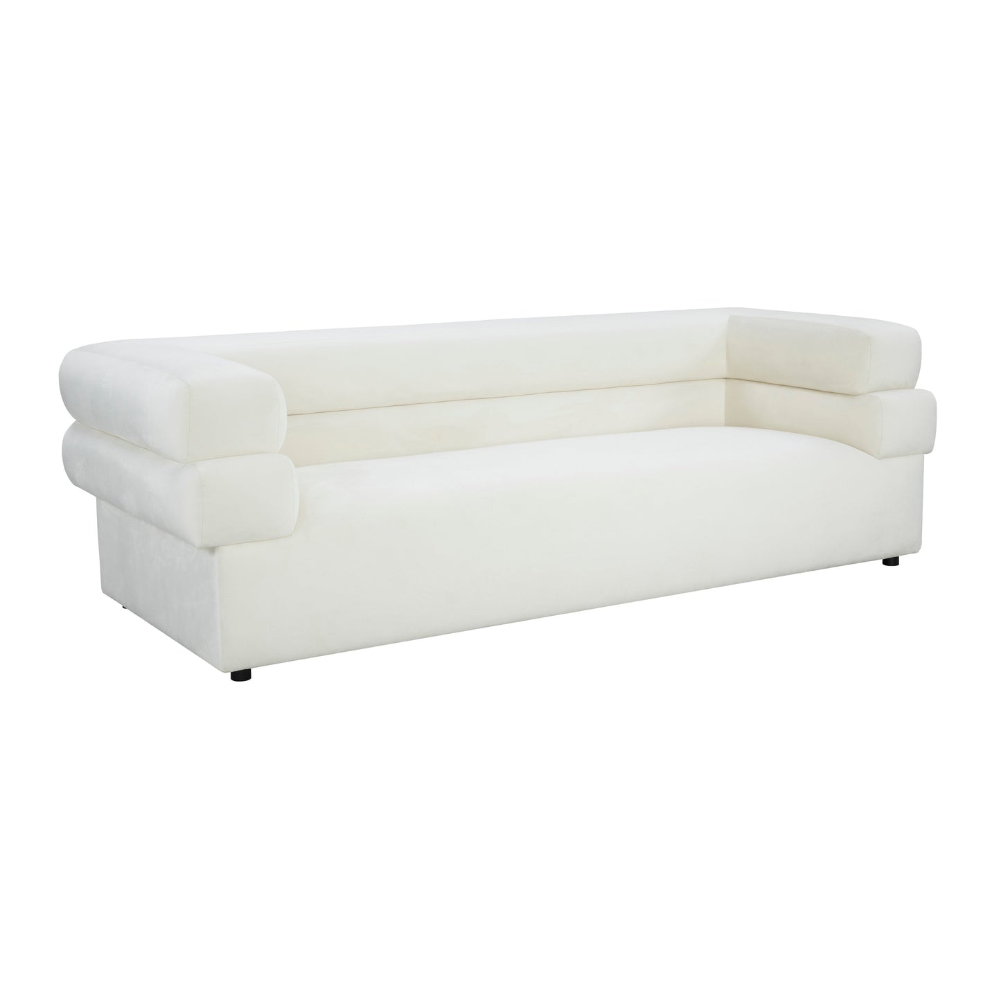 Elsa 98" Performance Fabric Sofa by Inspire Me! Home Decor - Cream