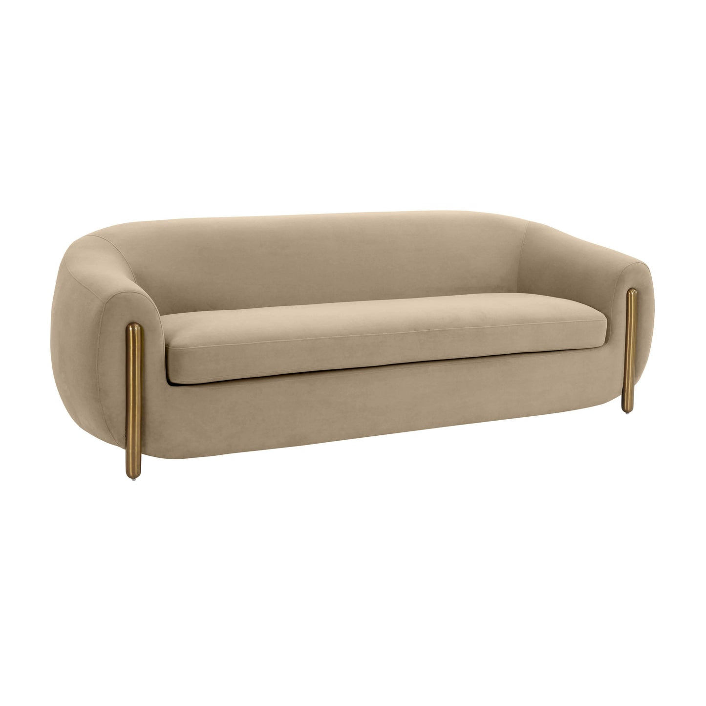 Lina 93" Performance Fabric Sofa by Inspire Me! Home Decor - Cafe Au Lait