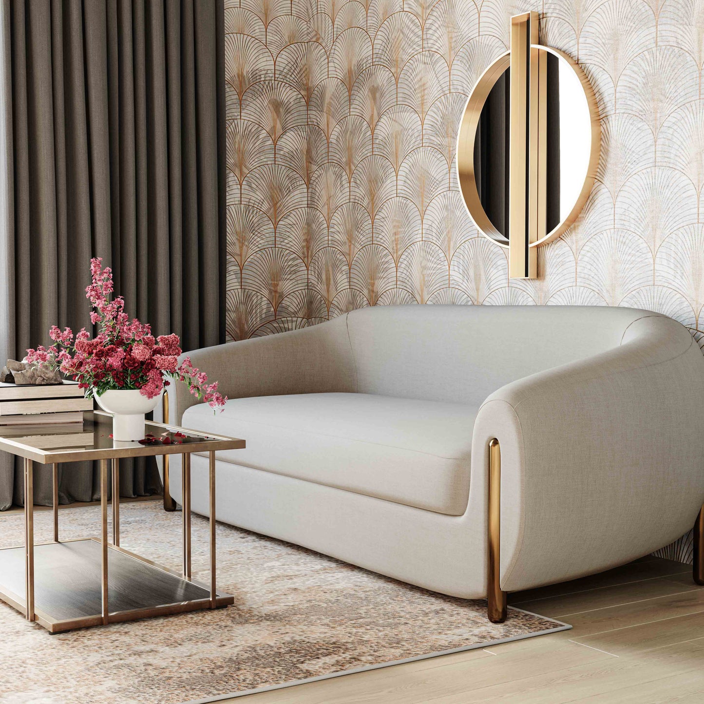 Lina 93" Performance Fabric Sofa by Inspire Me! Home Decor