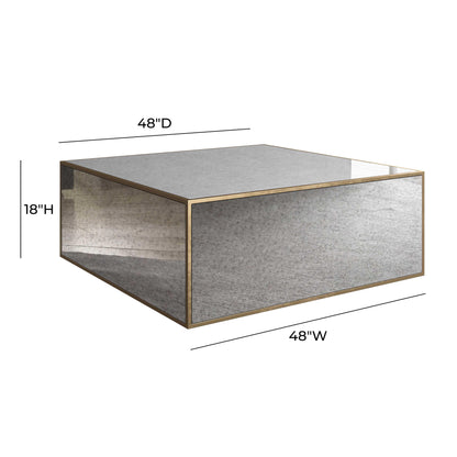 Lana Mirrored Coffee Table by Inspire Me! Home Decor (43"-48")