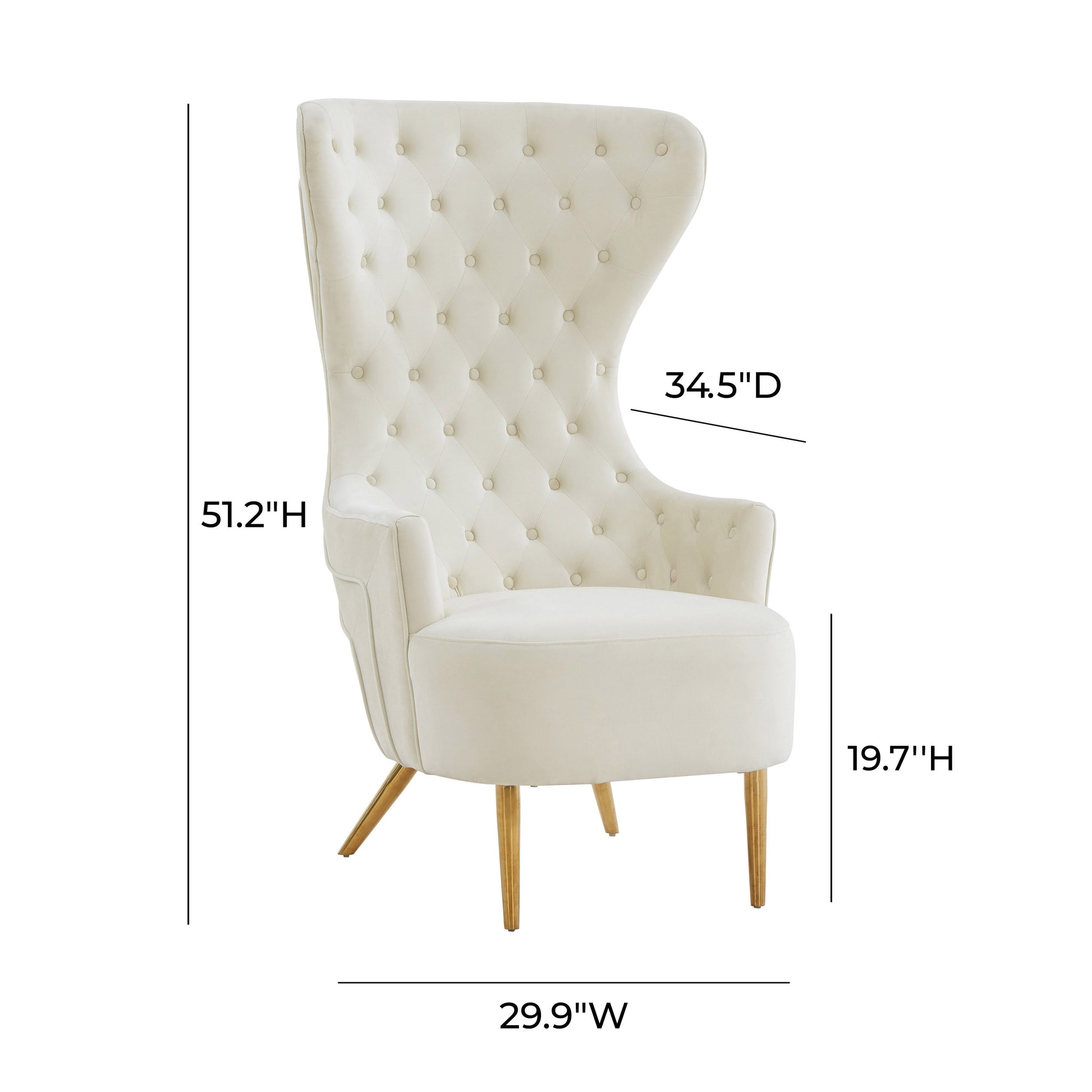 Jezebel Performance Velvet Wingback Accent Chair by Inspire Me! Home Decor