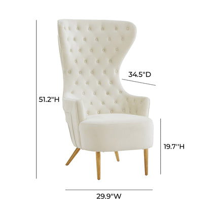 Jezebel Performance Velvet Wingback Accent Chair by Inspire Me! Home Decor