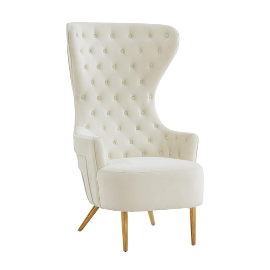 Jezebel Performance Velvet Wingback Accent Chair by Inspire Me! Home Decor