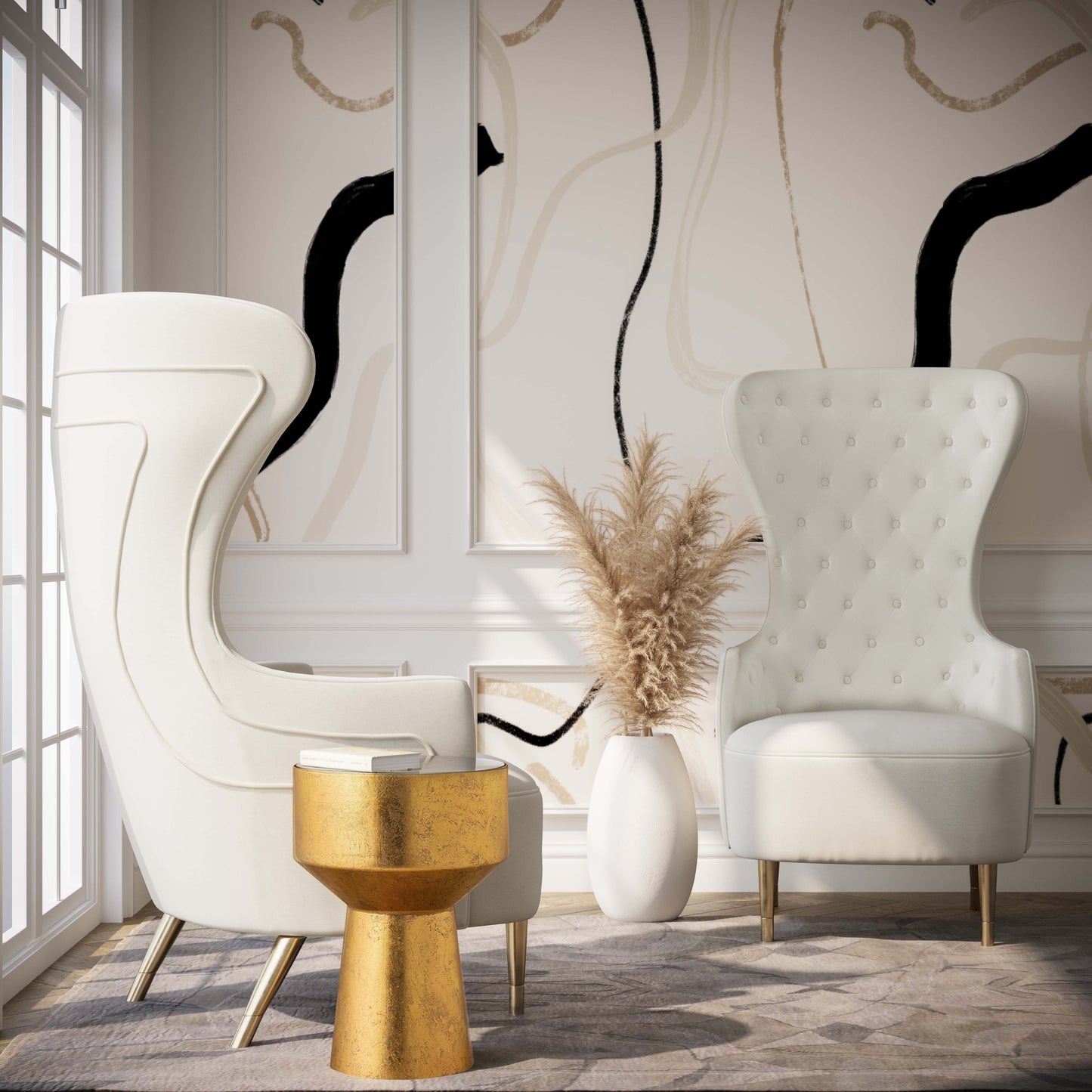 Jezebel Performance Velvet Wingback Accent Chair by Inspire Me! Home Decor