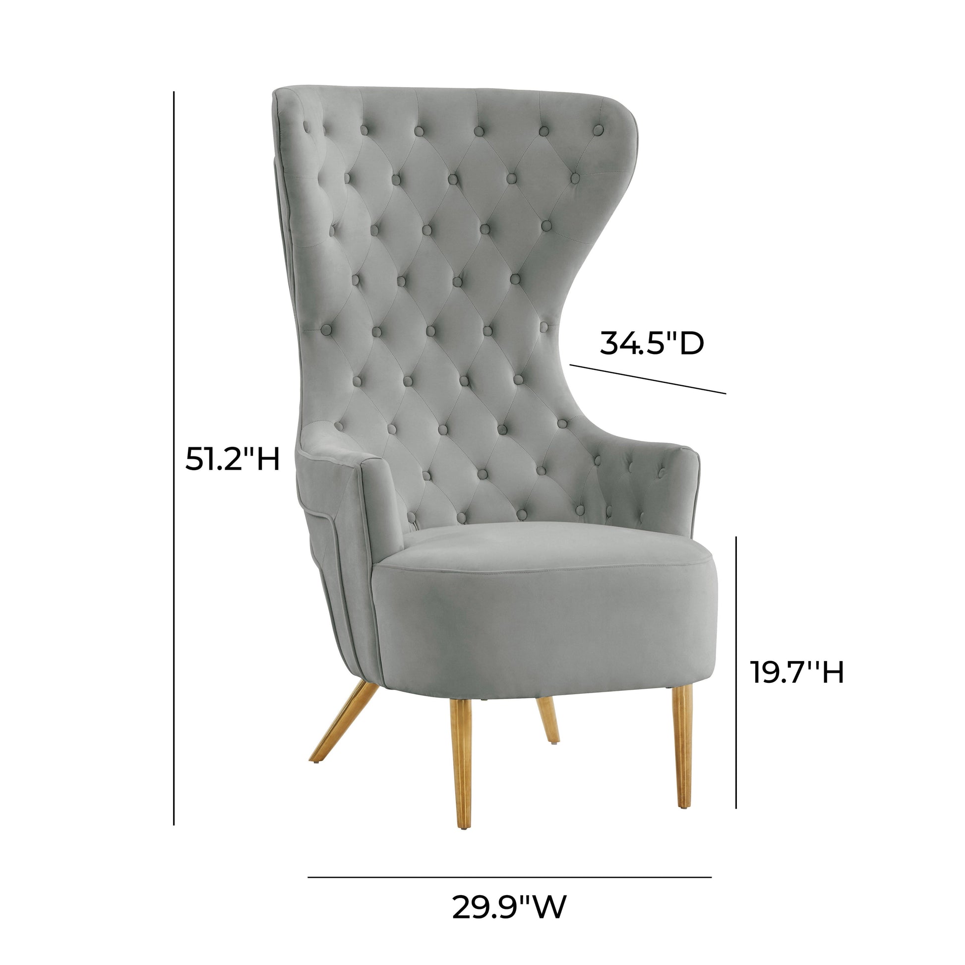 Jezebel Performance Velvet Wingback Accent Chair by Inspire Me! Home Decor