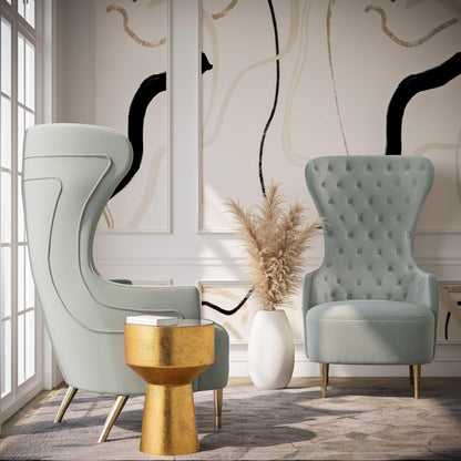 Jezebel Performance Velvet Wingback Accent Chair by Inspire Me! Home Decor