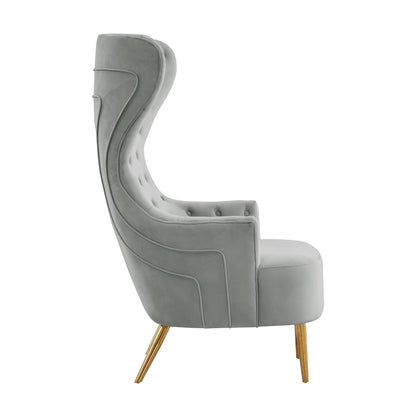 Jezebel Performance Velvet Wingback Accent Chair by Inspire Me! Home Decor