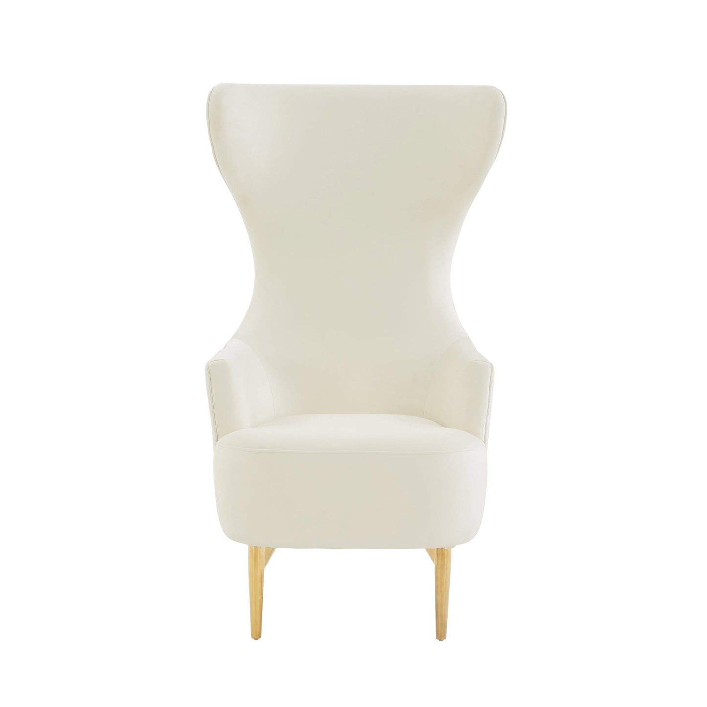 Julia Performance Velvet Channel Tufted Wingback Accent Chair by Inspire Me! Home Decor