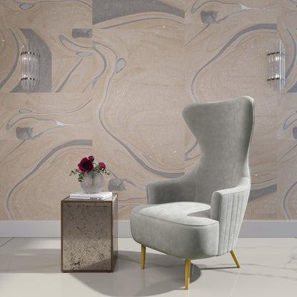 Julia Performance Velvet Channel Tufted Wingback Accent Chair by Inspire Me! Home Decor