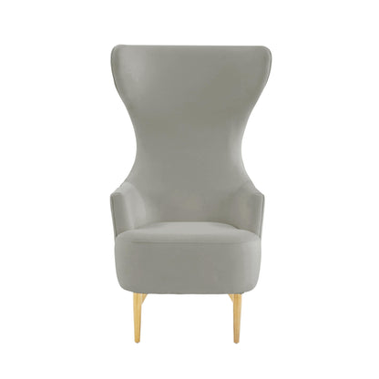 Julia Performance Velvet Channel Tufted Wingback Accent Chair by Inspire Me! Home Decor