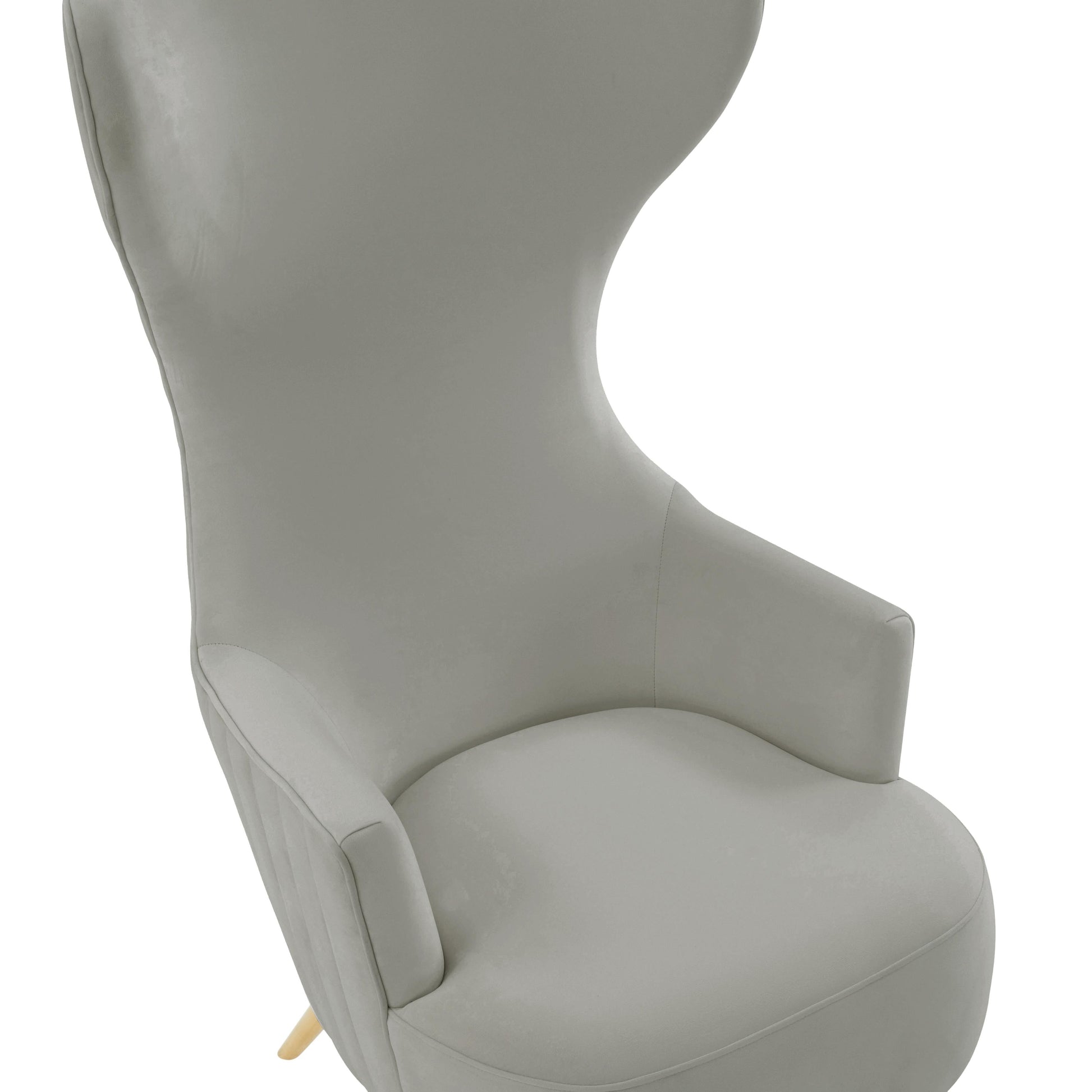 Julia Performance Velvet Channel Tufted Wingback Accent Chair by Inspire Me! Home Decor