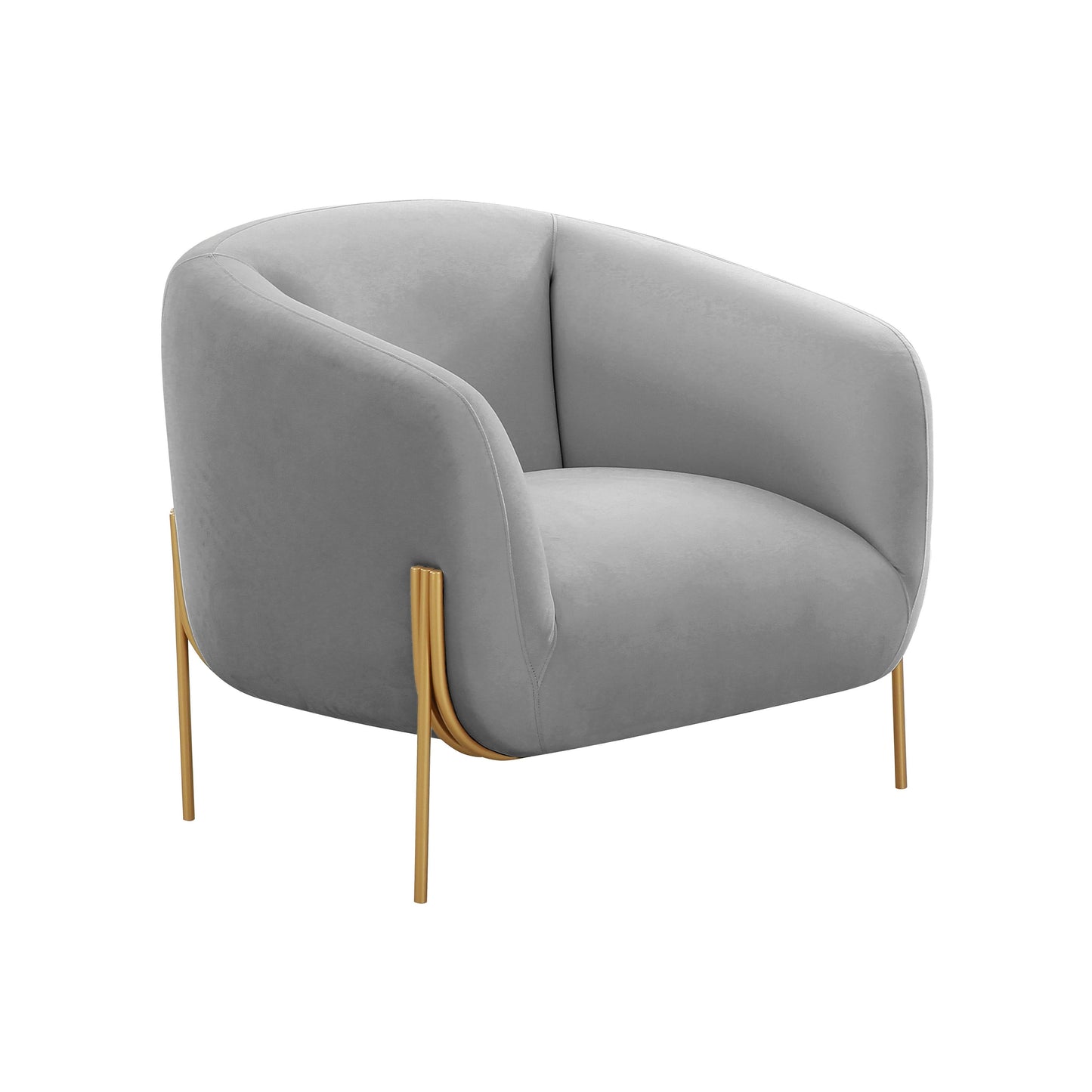 Kandra Performance Velvet Accent Chair by Inspire Me! Home Decor - Grey