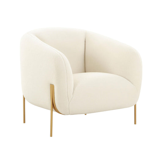 Kandra Cream Performance Vegan Shearling Accent Chair by Inspire Me! Home Decor
