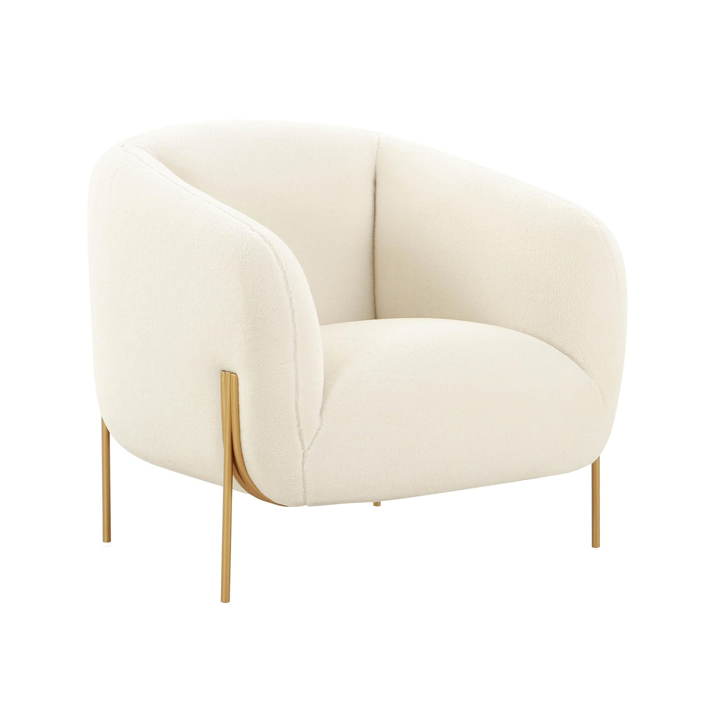 Kandra Cream Performance Vegan Shearling Accent Chair by Inspire Me! Home Decor - Default Variant