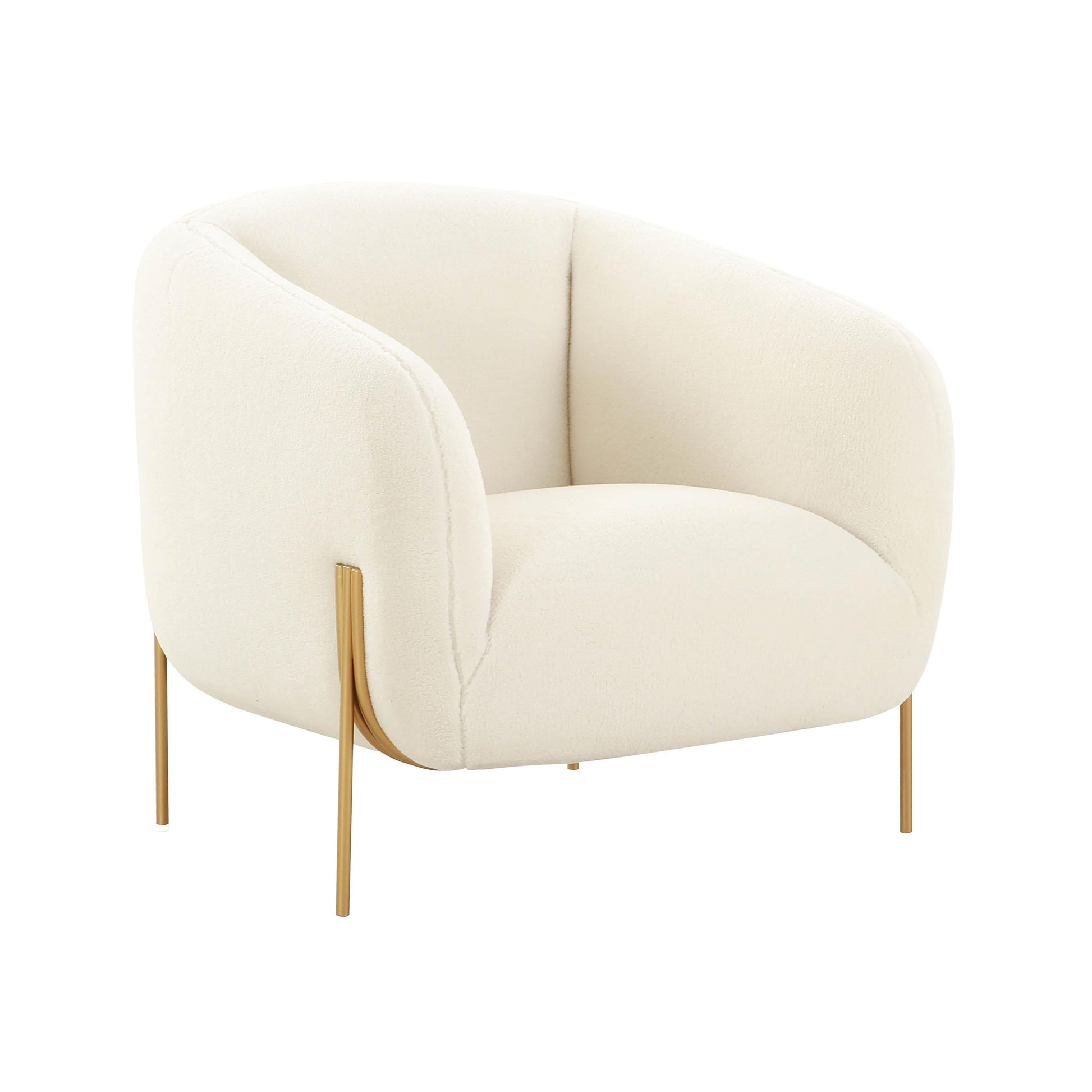 Kandra Cream Performance Vegan Shearling Accent Chair by Inspire Me! Home Decor - Default Variant