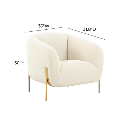 Kandra Cream Performance Vegan Shearling Accent Chair by Inspire Me! Home Decor