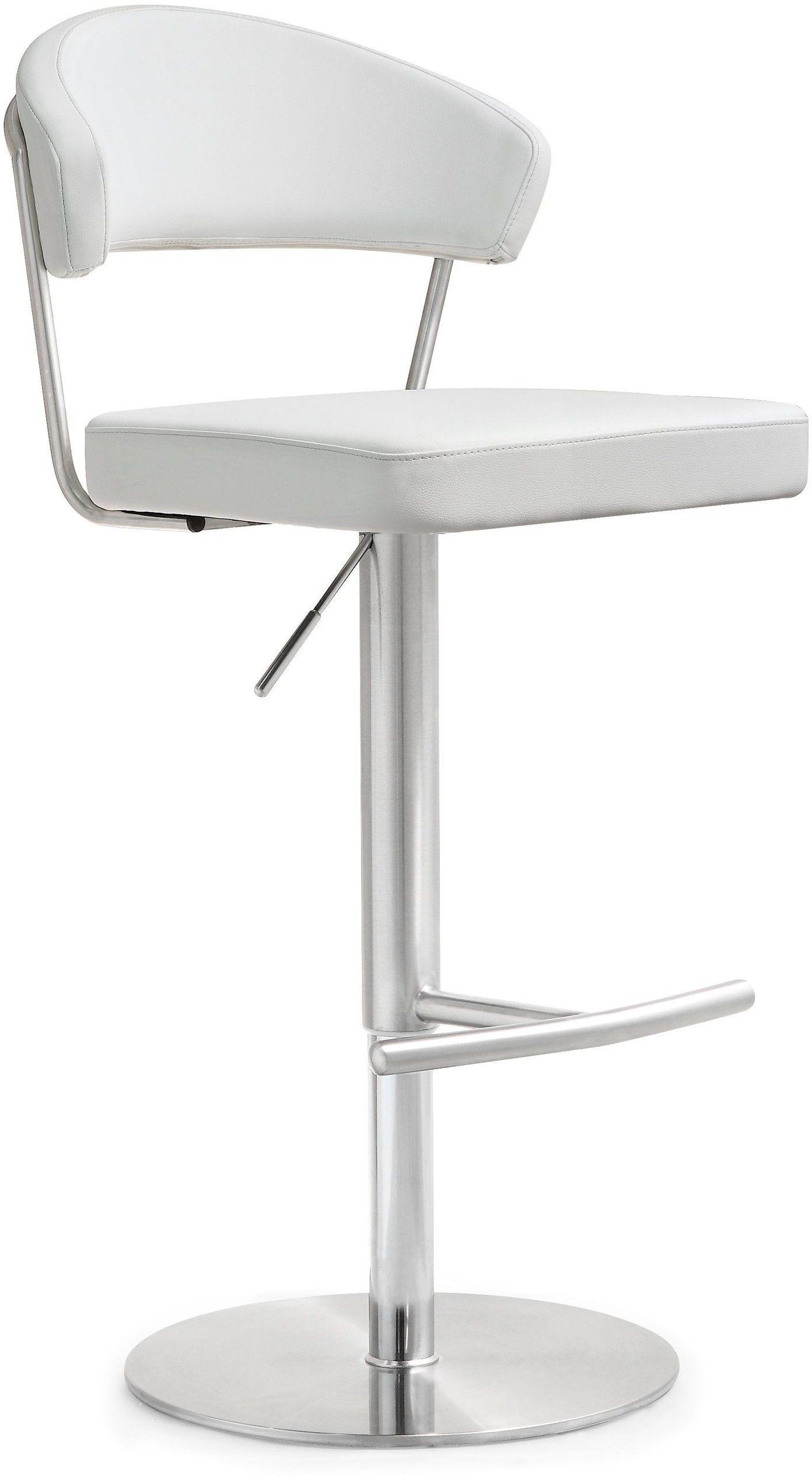 Cosmo Performance Vegan Leather Adjustable Stool - White