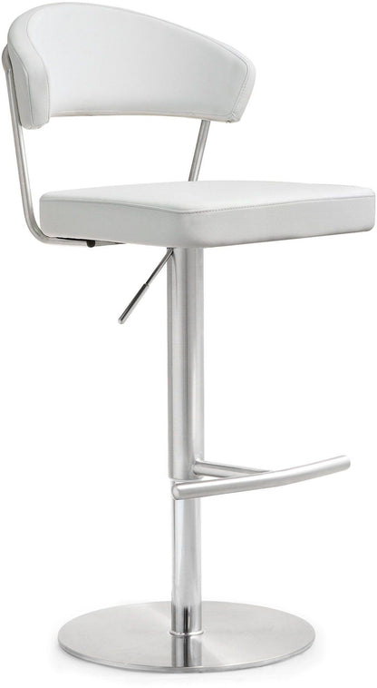 Cosmo Performance Vegan Leather Adjustable Stool - White