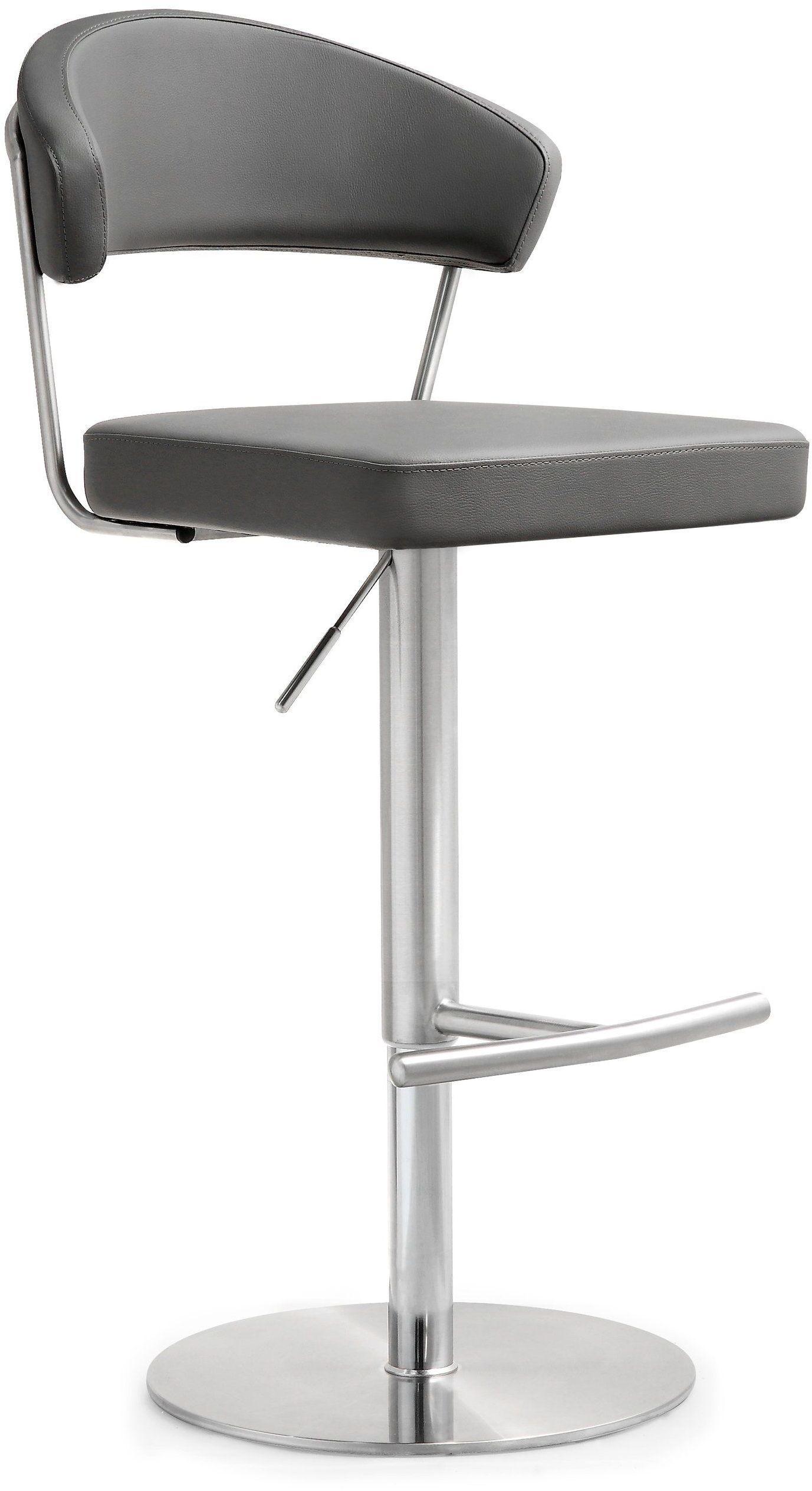 Cosmo Performance Vegan Leather Adjustable Stool - Grey