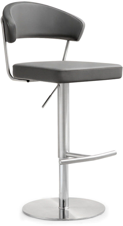 Cosmo Performance Vegan Leather Adjustable Stool - Grey