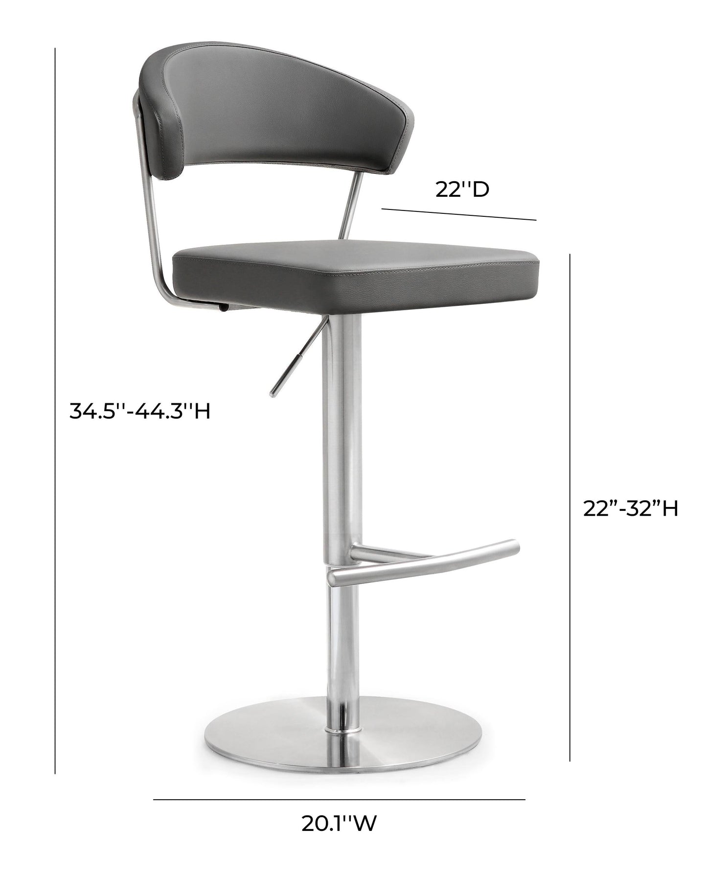 Cosmo Performance Vegan Leather Adjustable Stool