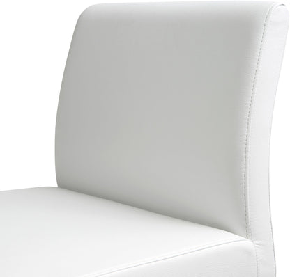 Denmark Performance Vegan Leather Stool with Silver Base - Set of 2