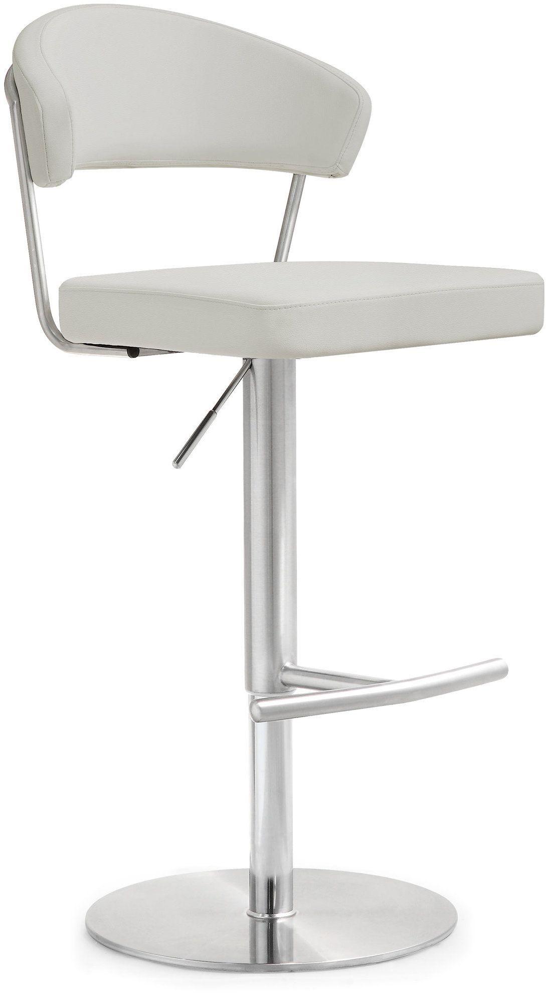 Cosmo Performance Vegan Leather Adjustable Stool - Light Grey