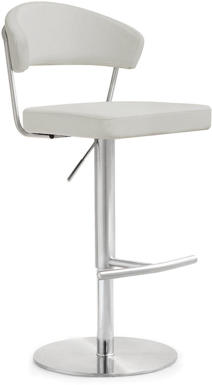 Cosmo Performance Vegan Leather Adjustable Stool - Light Grey
