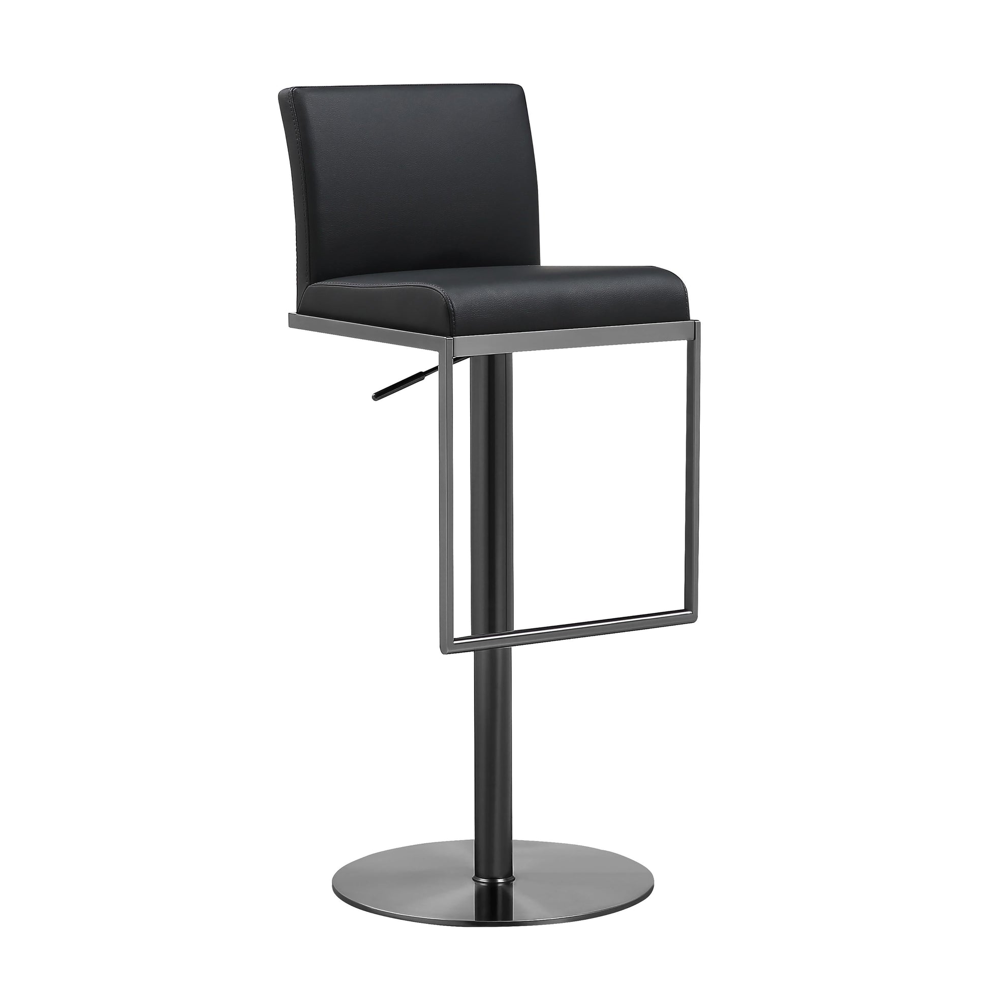 Amalfi Black Performance Vegan Leather on Black Stool - Default Variant