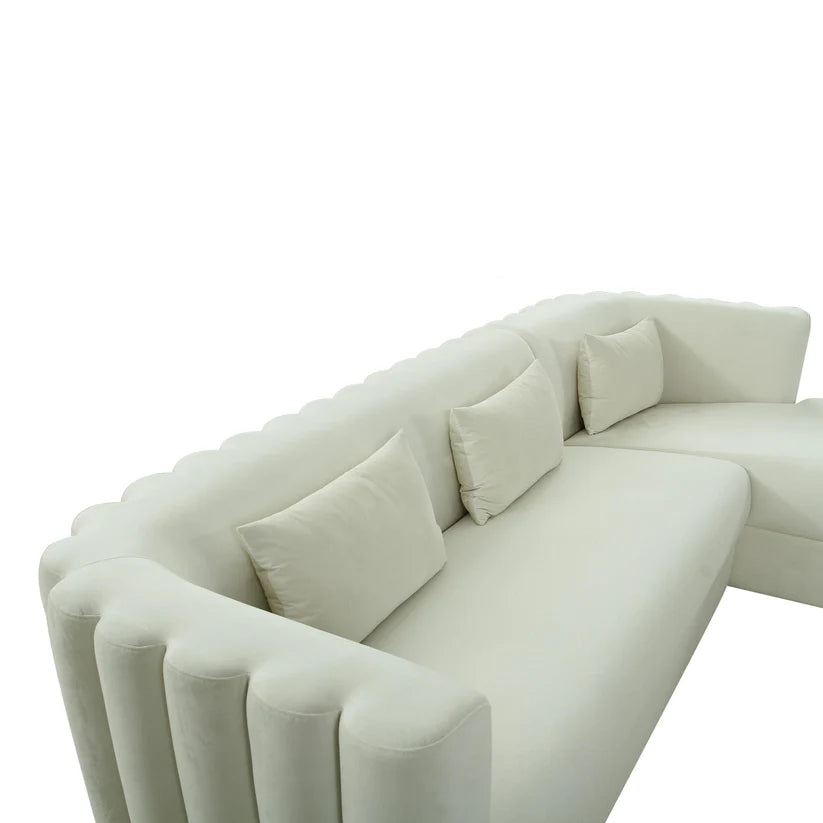 Callie 2-Piece Velvet L-Shaped Sectional LAF