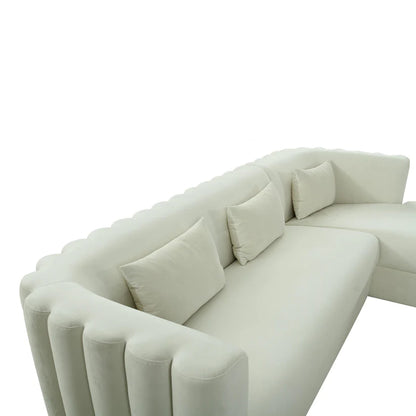 Callie 2-Piece Velvet L-Shaped Sectional LAF