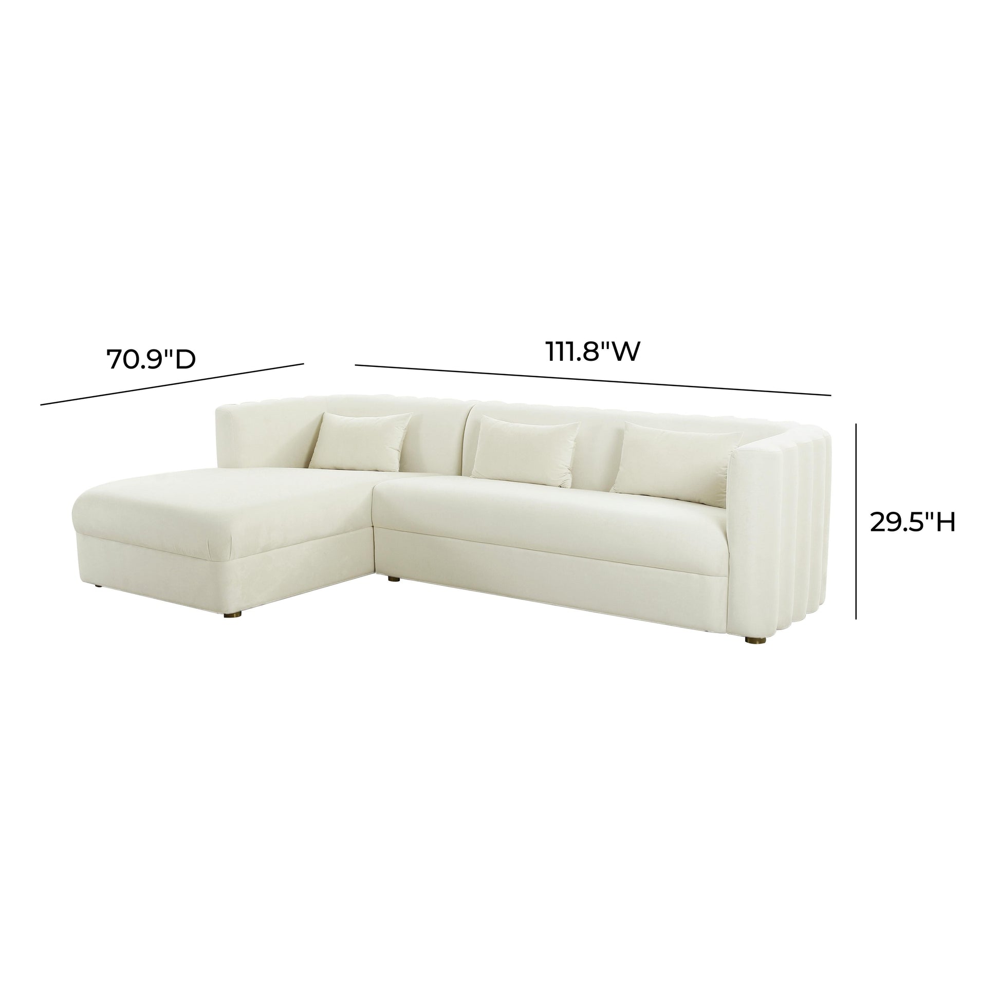 Callie 2-Piece Performance Velvet L-Shaped Sectional
