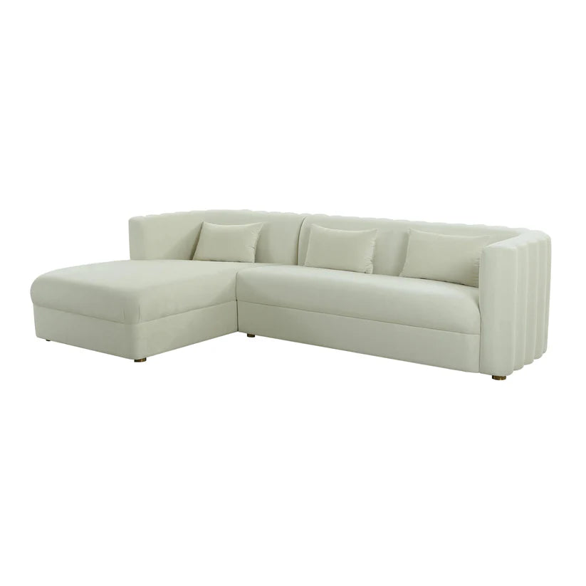 Callie 2-Piece Velvet L-Shaped Sectional LAF