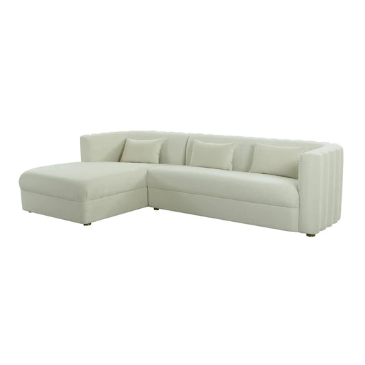 Callie 2-Piece Velvet L-Shaped Sectional LAF