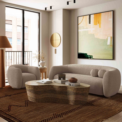 Judy Boucle Swivel Accent Chair