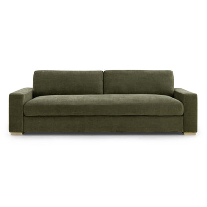 Beckham 96" Upcycled Performance Chenille Sofa - Olive Green